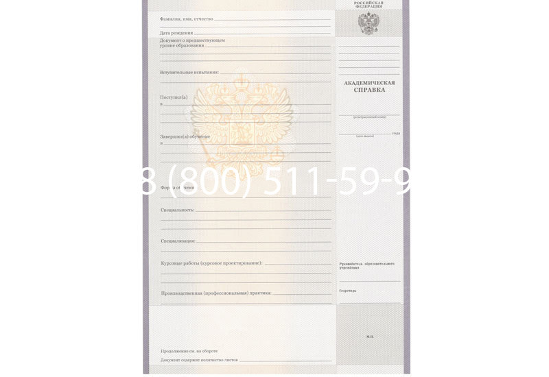 Купить Академическая справка образца 2010-2011 год для колледжа в Грозном Купить Академическая справка образца 2010-2011 год для колледжа в Грозном