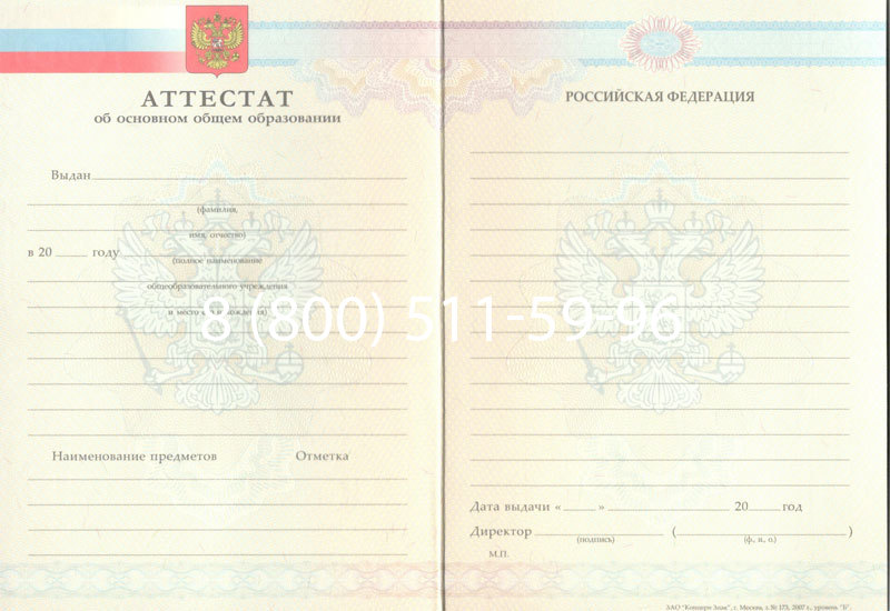 Купить Аттестат за 9 класс 2007-2010 годов в Грозном Купить Аттестат за 9 класс 2007-2010 годов в Грозном